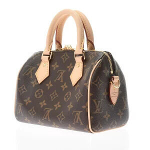 Louis Vuitton Monogram Handbag Bandouliere Canvas Noir Bag Brown Black Speedy